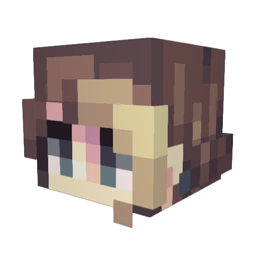 MeShwee Minecraft avatar head, 3D render