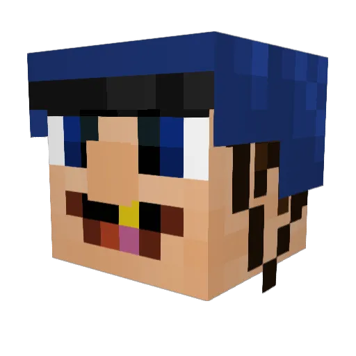 MeSoCornY69 Minecraft avatar head, 3D render
