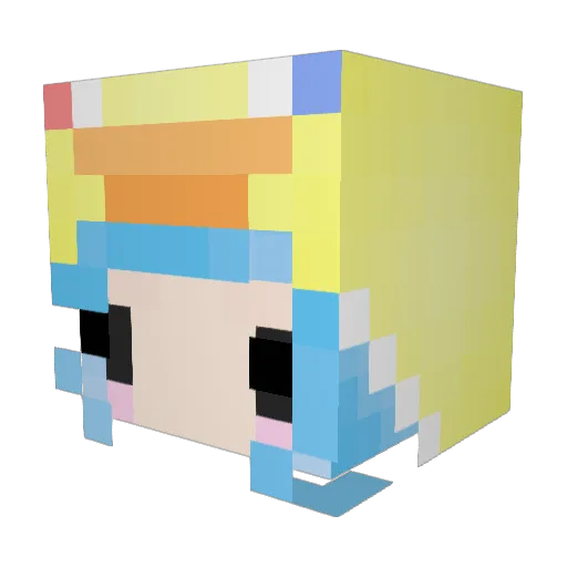 MeSo_Soup Minecraft avatar head, 3D render