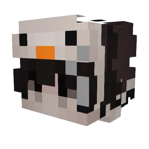 MeSylver Minecraft avatar head, 3D render