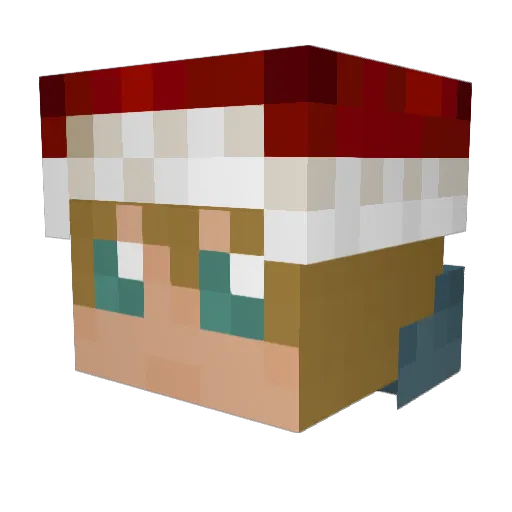 MeTaPher Minecraft avatar head, 3D render