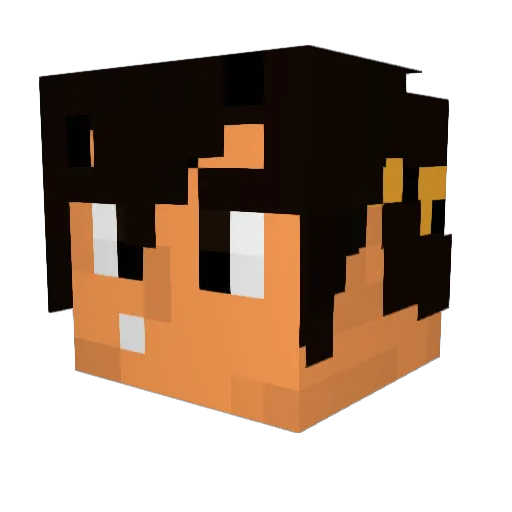MeTheMightyMe Minecraft avatar head, 3D render