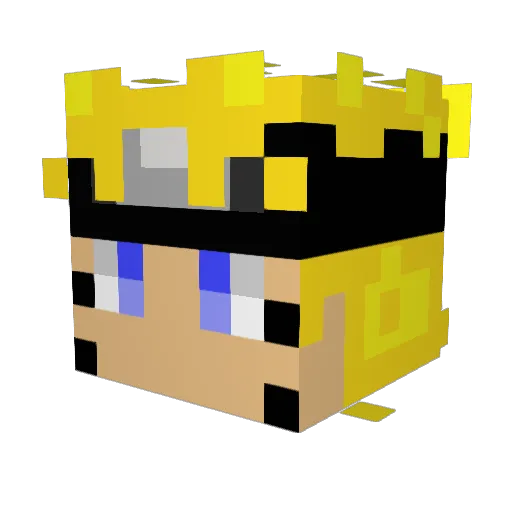 MeTime452 Minecraft avatar head, 3D render
