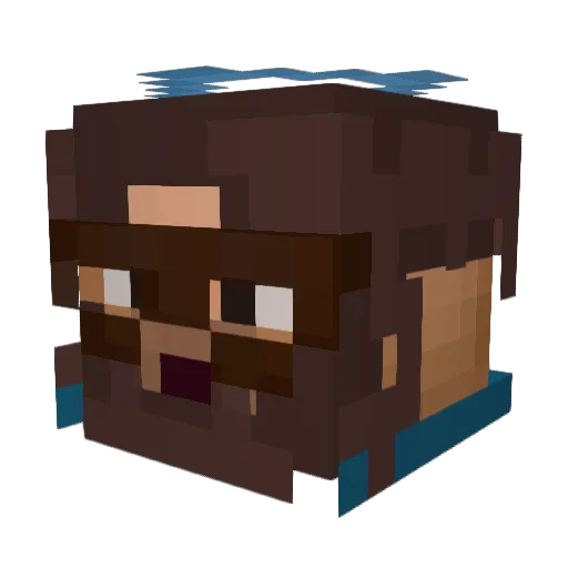 MeWithNoGoodName Minecraft avatar head, 3D render