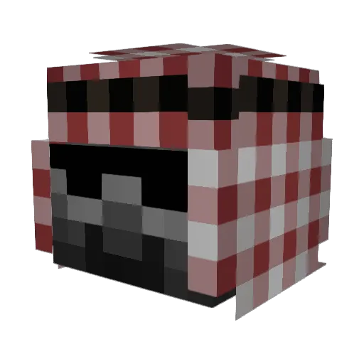 MeWrite Minecraft avatar head, 3D render