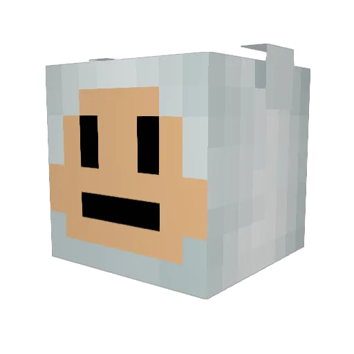 MeX1888 Minecraft avatar head, 3D render