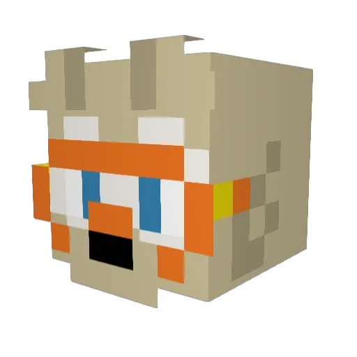 Me_Pie Minecraft avatar head, 3D render
