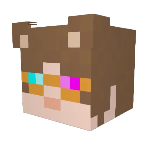 Me_Want_Cake Minecraft avatar head, 3D render
