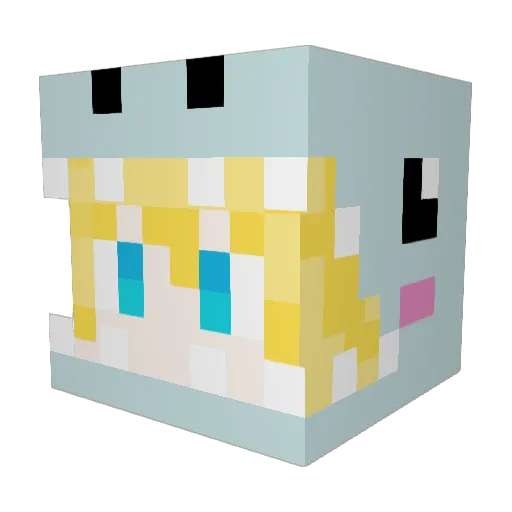 Me_Xing_meng Minecraft avatar head, 3D render