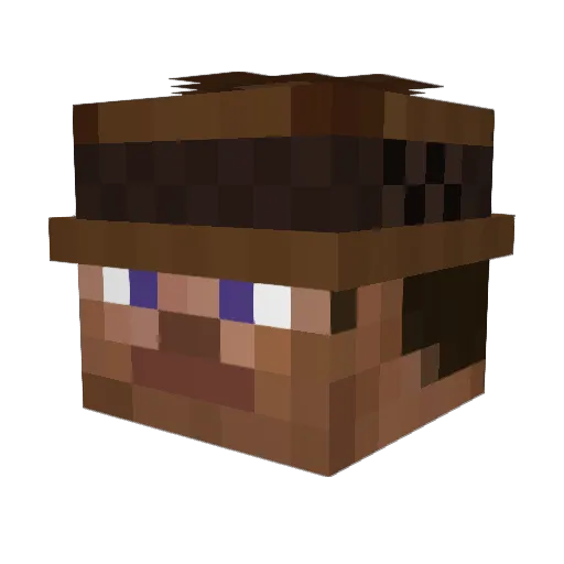 Me_raa Minecraft avatar head, 3D render
