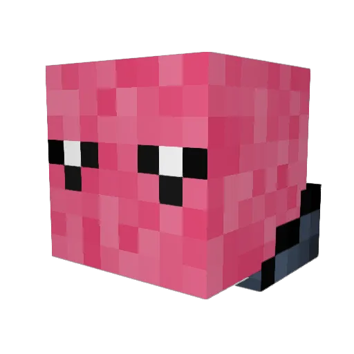 MeaTiculous Minecraft avatar head, 3D render