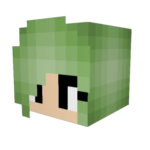 Mead0 Minecraft avatar head, 3D render