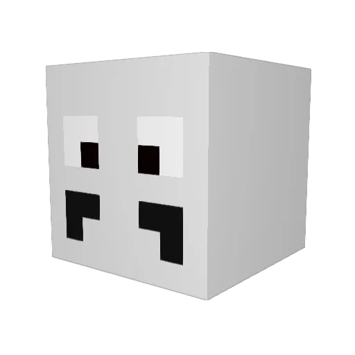 Meadenn Minecraft avatar head, 3D render