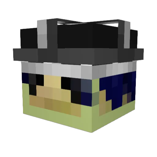 Meadhorn Minecraft avatar head, 3D render