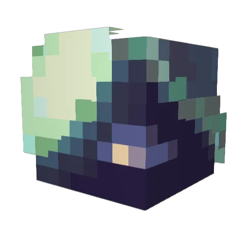 Meadoew Minecraft avatar head, 3D render
