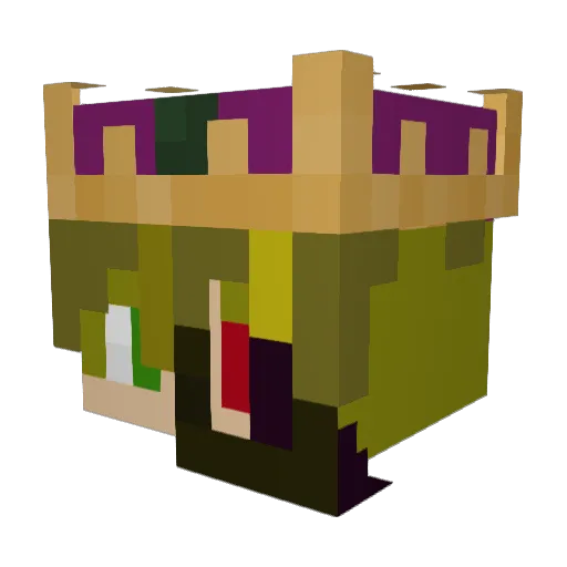 Meadowhill Minecraft avatar head, 3D render