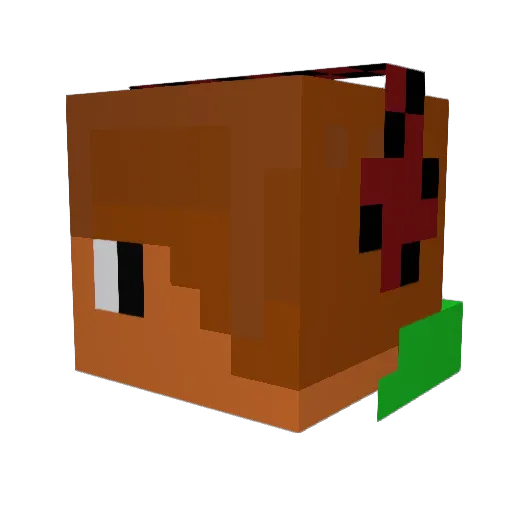 Meadox1 Minecraft avatar head, 3D render