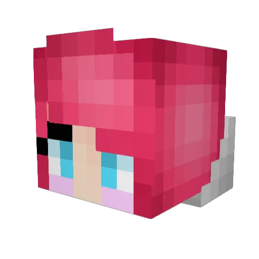 Meagan5529 Minecraft avatar head, 3D render