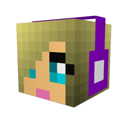 MeaganElise Minecraft avatar head, 3D render