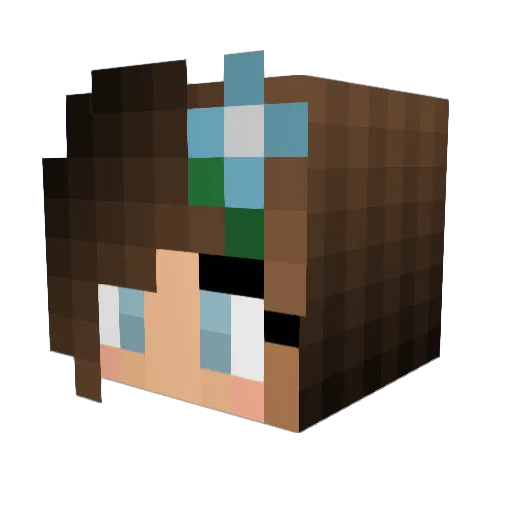MeaganRoses Minecraft avatar head, 3D render