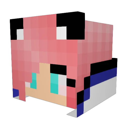 Meags96 Minecraft avatar head, 3D render