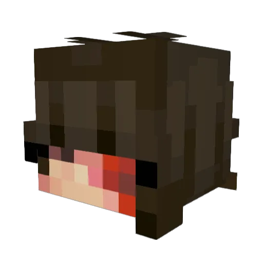 MeanCraft Minecraft avatar head, 3D render