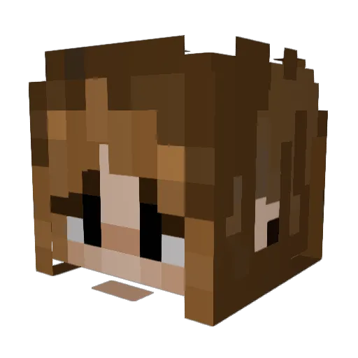 MeanGreenMutt Minecraft avatar head, 3D render
