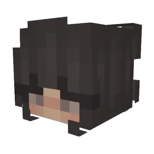 MeanL Minecraft avatar head, 3D render