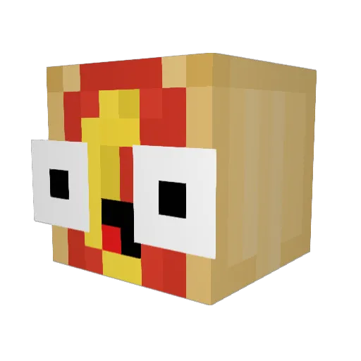 MeanPanda21 Minecraft avatar head, 3D render