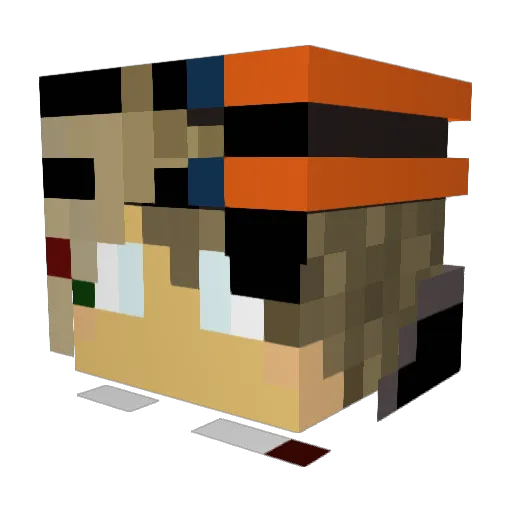 Mean_One1971 Minecraft avatar head, 3D render