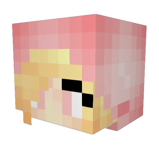 MeantMermaid Minecraft avatar head, 3D render