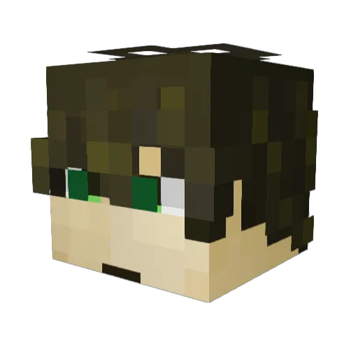 Meapmeap7 Minecraft avatar head, 3D render