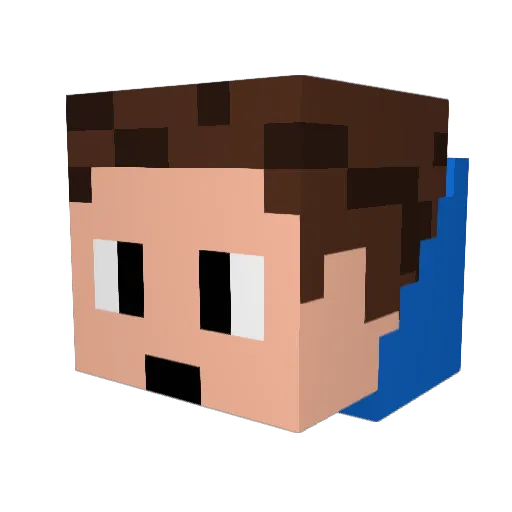 Meapstar Minecraft avatar head, 3D render