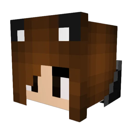 Mearin Minecraft avatar head, 3D render