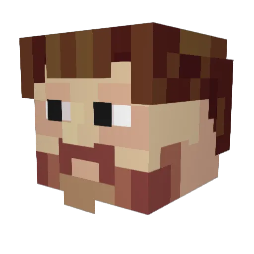 Meart89 Minecraft avatar head, 3D render