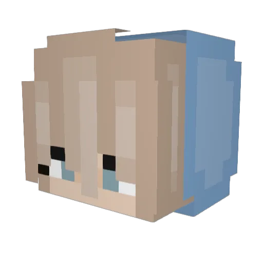 Measly_m Minecraft avatar head, 3D render