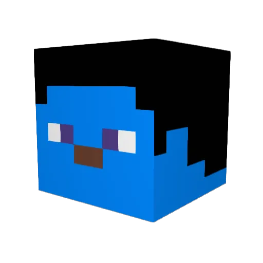 Meat9 Minecraft avatar head, 3D render