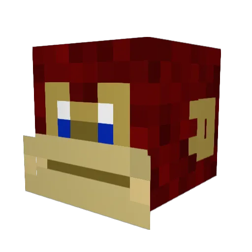 MeatCheese Minecraft avatar head, 3D render