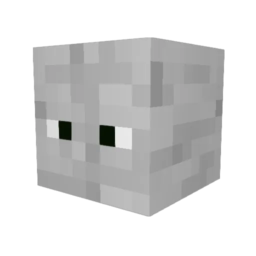 MeatSpins Minecraft avatar head, 3D render