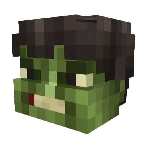 Meatbal1z Minecraft avatar head, 3D render