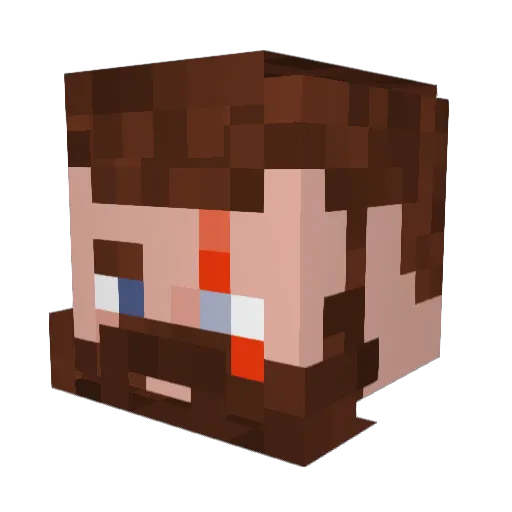 MeatballOne Minecraft avatar head, 3D render