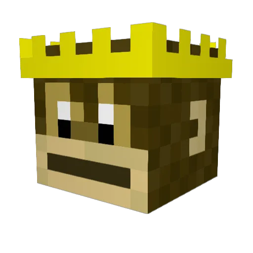 Meateso Minecraft avatar head, 3D render