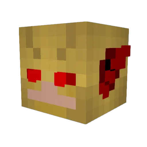 Meathinator Minecraft avatar head, 3D render