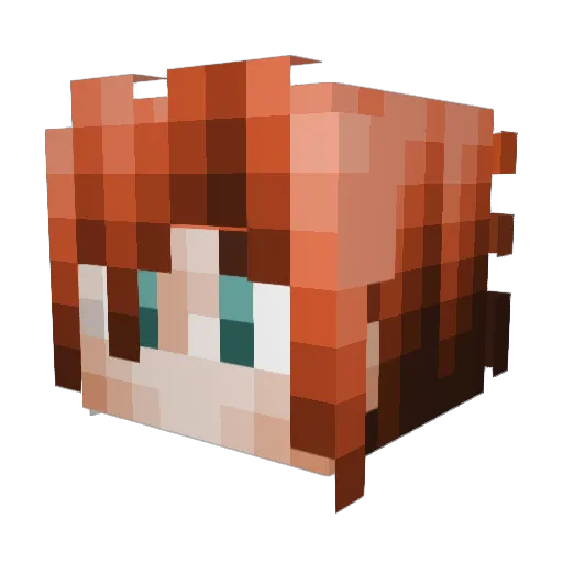 Meathor Minecraft avatar head, 3D render