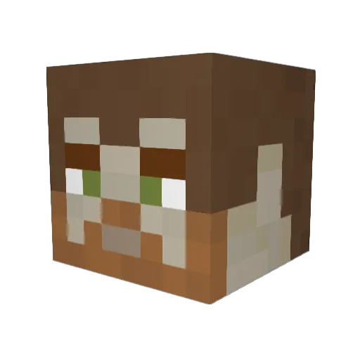 Meatlamp Minecraft avatar head, 3D render