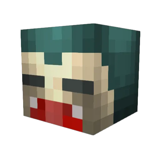 MeatlessOnion Minecraft avatar head, 3D render
