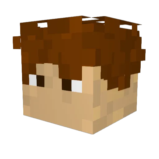 MeatloafMatt Minecraft avatar head, 3D render