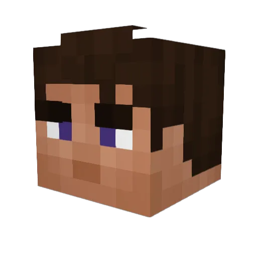 MeatyMoJo Minecraft avatar head, 3D render