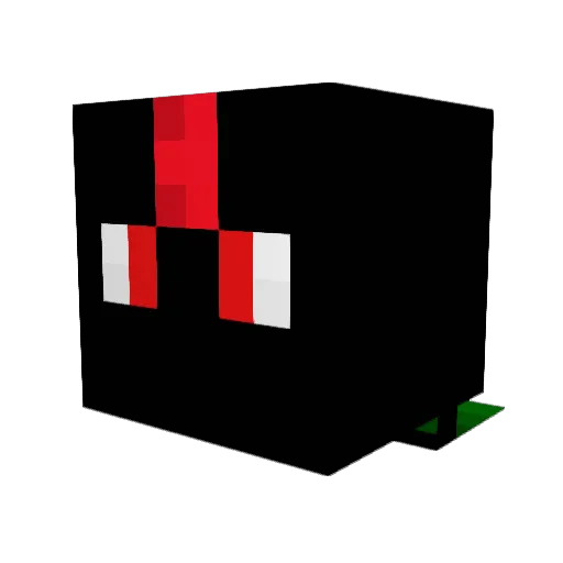 Mebesadpanda Minecraft avatar head, 3D render