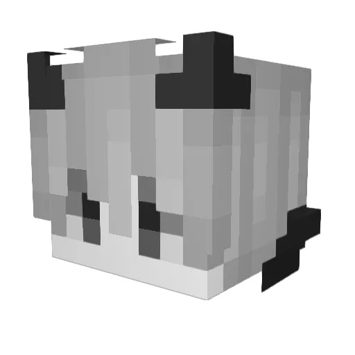 Mebius23 Minecraft avatar head, 3D render